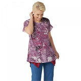 LOGO by Lori Goldstein Printed Burnout Top & Tank Top Set