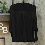 NWT Alfani Womens V-Neck 3/4 Sleeve Tie-Cuff Top. 100086297MS Small