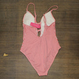 Xhilaration Juniors' Front Tie One Piece Swimsuit AFU88 Red M