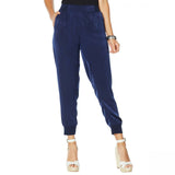 NWT DG2 By Diane Gilman Women's Faux Silk Pull On Jogger Pants. 697781 Large