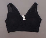 Rhonda Shear Plus Size Striped Mesh Leisure Bra With Removable Pads