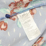 Denim & Co. Women's Floral Stretch Woven Lace Trim Y-Neck Blouse