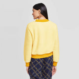 Who What Wear Women's Boat Neck Pullover Sherpa Sweatshirt
