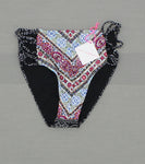 Vanilla Beach Women's Lace Up Cheeky High Waist Bottom Multi-Color Medium