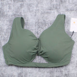 Shade & Shore Women's Light Lift Twist Front Long Textured Bikini Top