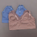 Rhonda Shear Women's Plus Size 2 Pack Seamless Ahh Bras with Lace