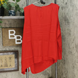 DG2 by Diane Gilman Women's Plus Size Asymmetric Sleeveless Blouse