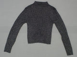 Xhilaration Women's Metallic Cutout Sweater Top Black