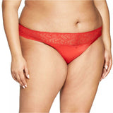 Auden Women's Plus Size Micro Thong With Lace Waistband