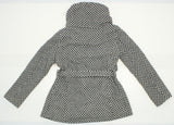 Xhilaration Women's Faux Wool Wrap Jacket White / Black Medium