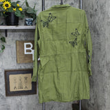 Colleen Lopez Women's Snap Front Butterfly Anorak Jacket With Pockets