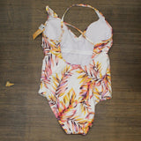 Kona Sol V-Neck Cross Back Medium Coverage One Piece Swimsuit 78668312 White L