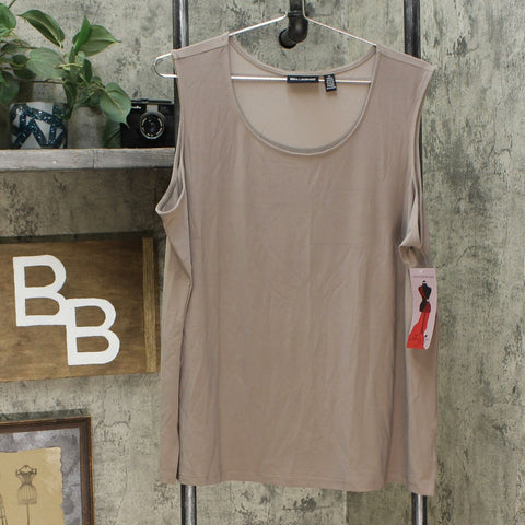 Nina Leonard Women's Plus Size Solid Knit Tank Top