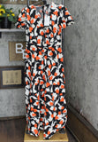 Who What Wear Women's Floral Print Puff Short Sleeve Dress 78412505