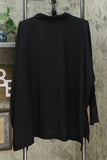 WynneLayers Women's Pleated Popover Blouse Black Plus 2X
