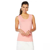 Lemon Way 2 Pack Women's Cotton Blend Tank Top Set Coral White Medium