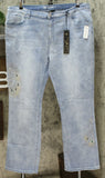 DG2 by Diane Gilman Women's Plus Size Peacock Embellished Boot Cut Jeans