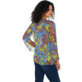 Belle by Kim Gravel Plus Paisley Tie Front Blouse And Tank Top Set