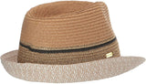 Steve Madden Women's Striped Band Fedora Hat