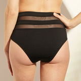 Shade & Shore Women's Mesh Inset High Waist Bikini Bottom