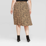 Ava & Viv Women's Plus Size Animal Print Midi Skirt