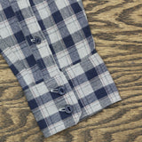 1901 Men's Trim Fit Plaid Stretch Flannel Button-up Shirt