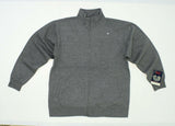Weatherproof Men's Heavy Cross Weave Full Zip Sweatshirt Jacket Grey Medium
