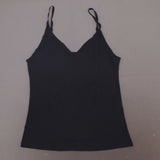 Rhonda Shear Lightweight Everyday V Neck Camisole Black 2X