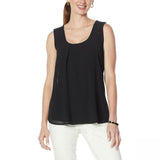 Colleen Lopez Women's Mixed Media Tank Top Black XL
