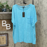 DG2 by Diane Gilman Women's Plus Size Slub Pocket T-Shirt