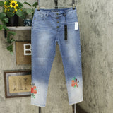 DG2 by Diane Gilman Women's Tall Embroidered Pull On Exposed Button Jeans