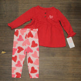 Just One You Made By Carter's Baby Girls' Hearts Top & Bottom Set