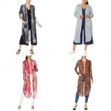G by Giuliana Women's Petite Printed Slub Hacci Knit Duster Cardigan