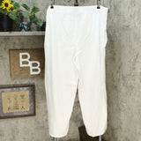 Denim & Co. Beach Pull On Wide Leg Pants White Plus 3X Petite