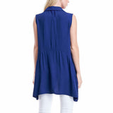 Fever Women's Sleeveless High Low Tunic Blouse