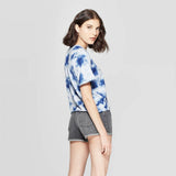 NWT Mighty Fine Women's Short Sleeve Los Angeles Cropped Graphic T-Shirt X-Large