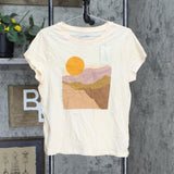 Universal Thread Women's Short Sleeve Sunset T-Shirt 561669 Brown L