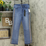 DG2 by Diane Gilman Women's Side Embroidered Studded Boot Cut Jeans