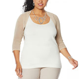 MarlaWynne WynneLayers Women's Plus Size Sweater Knit Shrug