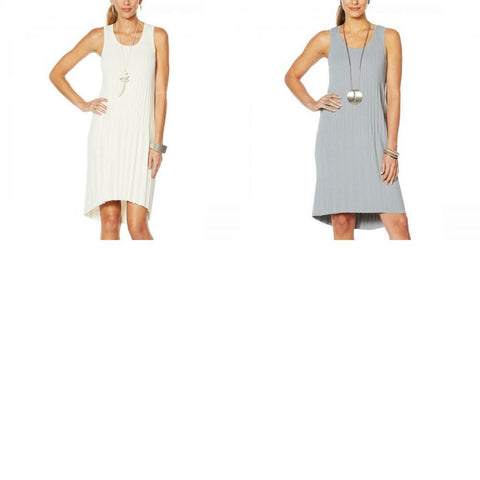 MarlaWynne Plus Size Sleeveless Pleated Knit Dress
