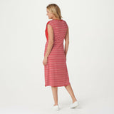 Cuddl Duds Women's Flexwear Tie Front Midi Dress