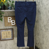 DG2 by Diane Gilman Pull On Stretch Ponte Boot Cut Pants Navy XL