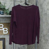 Buffalo Women's Ribbed Long Sleeve Soft And Cozy Top 1323776 Purple Medium