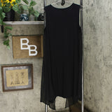 DG2 by Diane Gilman Women's Layered Drama Dress Black Small