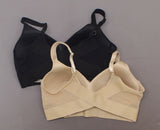 Rhonda Shear 2 Pack Molded Cup Bras With Mesh Back Detail Nude/ Black Plus 1X