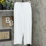 Denim & Co. Women's Pull-On Wide-Leg Beach Pants White Small