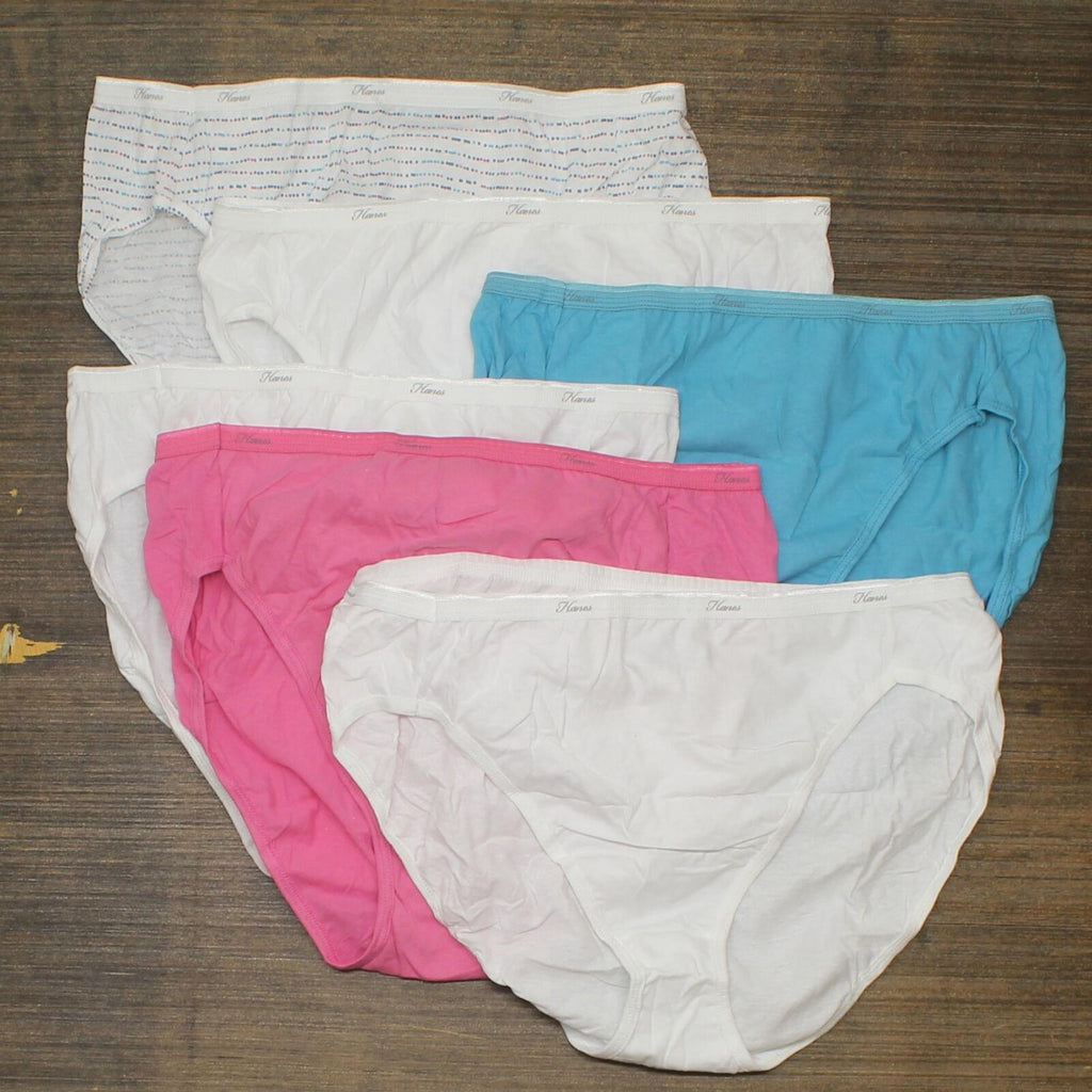  Hanes Womens Panties Pack, Lightweight Cotton Hi-Cuts
