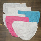 Hanes Women s Hi-Cut Cotton Panty PW43AS 10-Pack PW43AS Colors May Vary 10