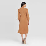 Who What Wear Women's Puff Long Sleeve High Neck Sweater Dress