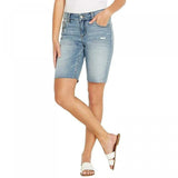 Buffalo David Bitton Women's Distressed Bermuda Jean Shorts